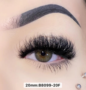 B8099-20F 20mm Fluffy Faux Mink Lash Strips