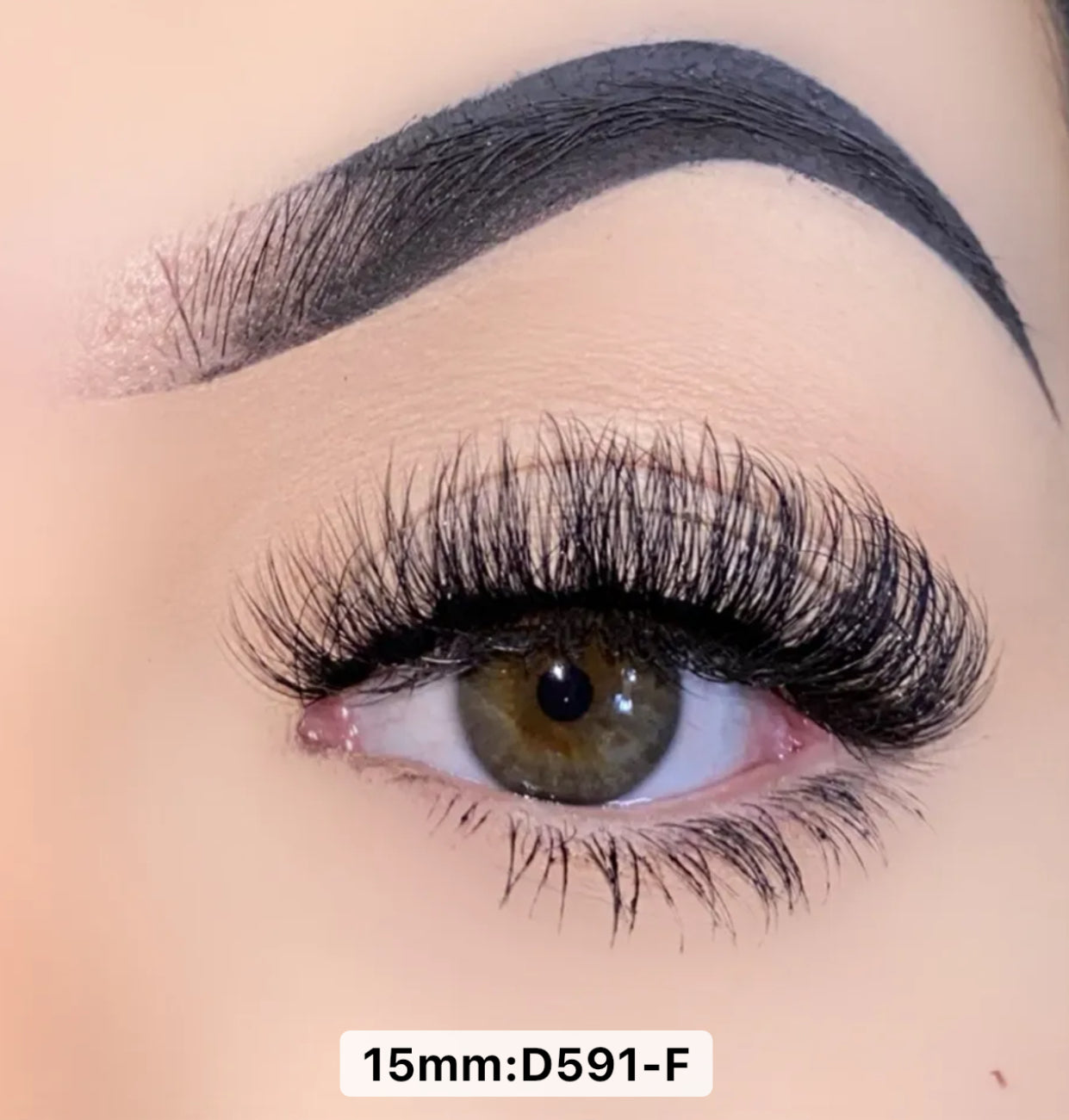 D591-F 15mm Fluffy Faux Mink Lash Strips